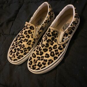 Vans Leopard Print Slip-On Sneakers